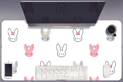Tapete para secretária Coelhos em coroas