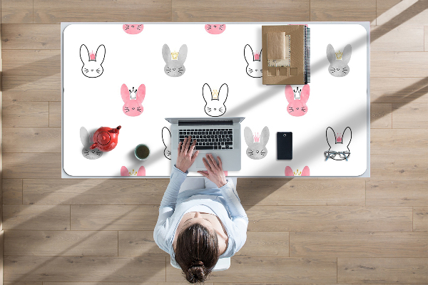 Tapete para secretária Coelhos em coroas