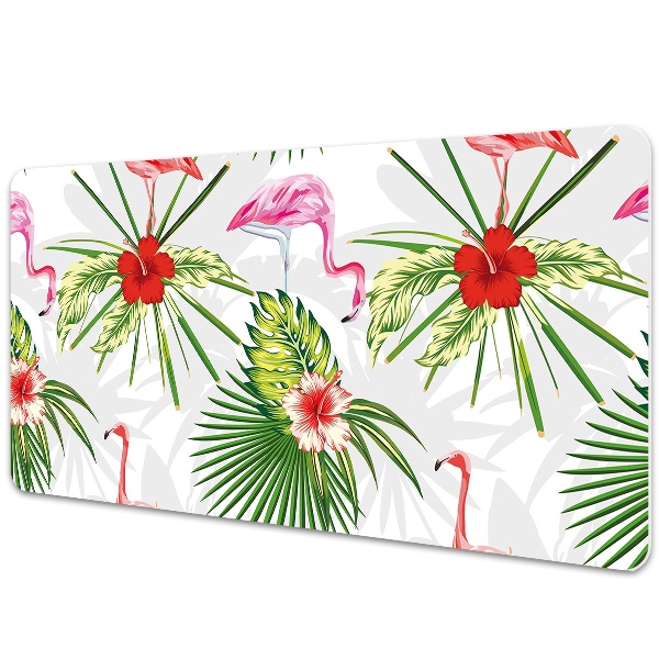 Tapete de secretária Flamingos e flores