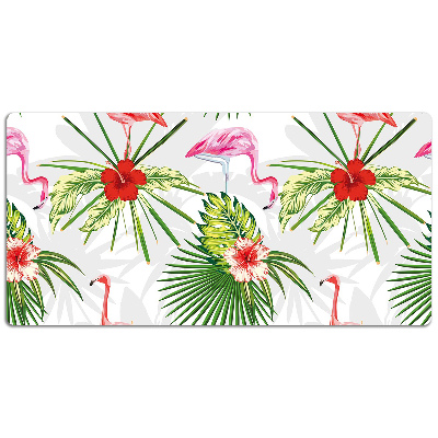 Tapete de secretária Flamingos e flores
