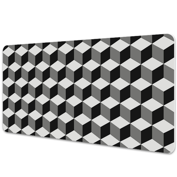 Tapete de secretária Padrão de cubo 3D