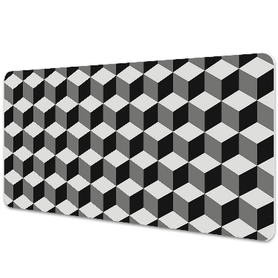 Tapete de secretária Padrão de cubo 3D