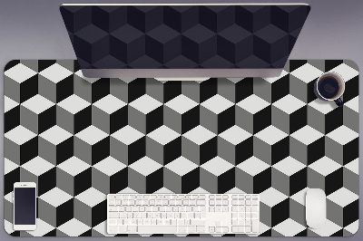 Tapete de secretária Padrão de cubo 3D