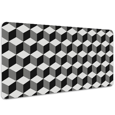 Tapete de secretária Padrão de cubo 3D
