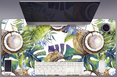 Tapete de secretária Cocos e folhas