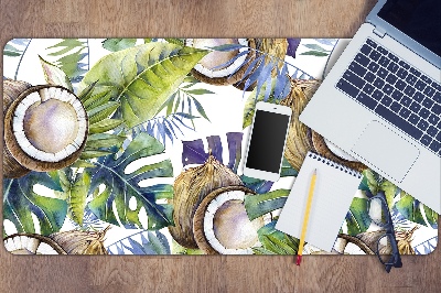 Tapete de secretária Cocos e folhas