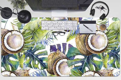 Tapete de secretária Cocos e folhas