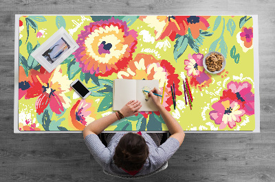 Tapete para secretária Flores coloridas