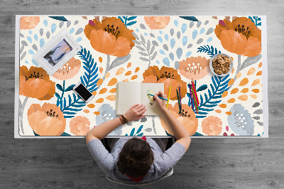 Tapete de secretária papoulas pintadas