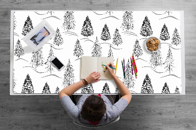 Tapete para secretária Árvore de Natal de inverno