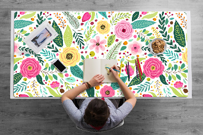 Tapete de secretária Flores coloridas
