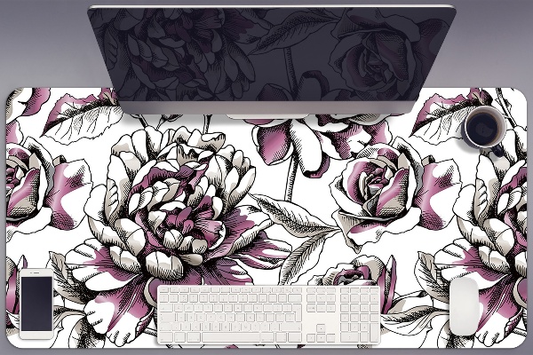 Tapete de secretária Rosas