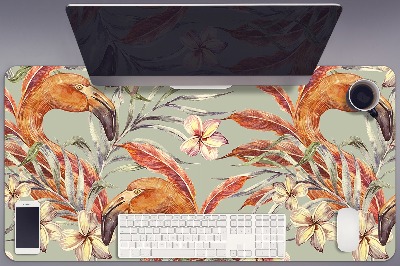 Tapete de secretária Pintando Flamingos