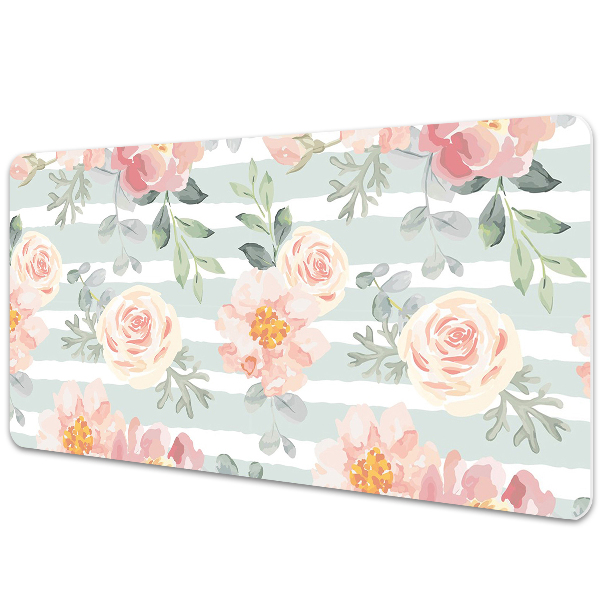 Tapete para secretária flores cor de rosa