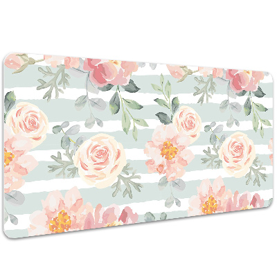 Tapete para secretária flores cor de rosa