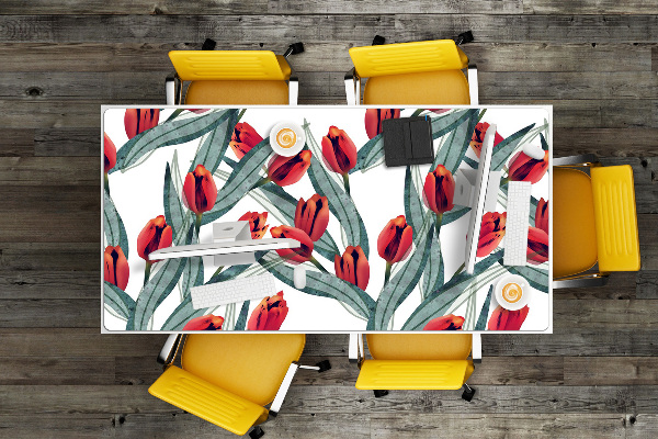 Tapete para secretária Tulipas