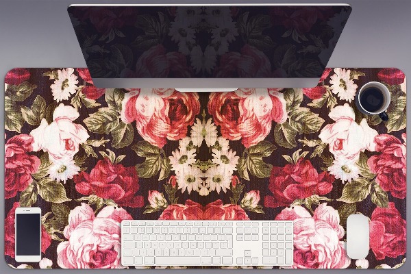 Tapete de secretária rosas vermelhas