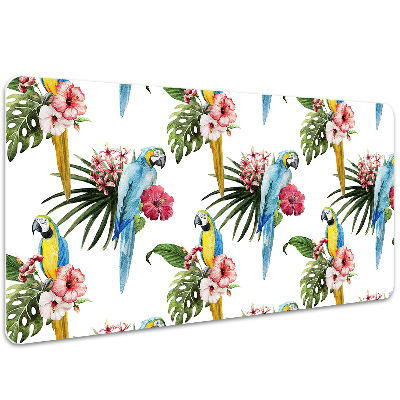 Tapete para secretária Papagaios e Flores