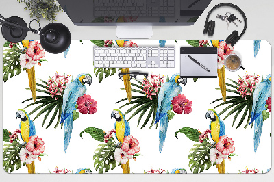Tapete para secretária Papagaios e Flores