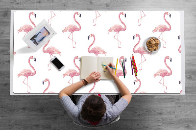 Tapete para secretária Flamingos