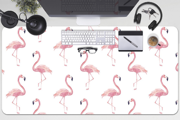Tapete para secretária Flamingos