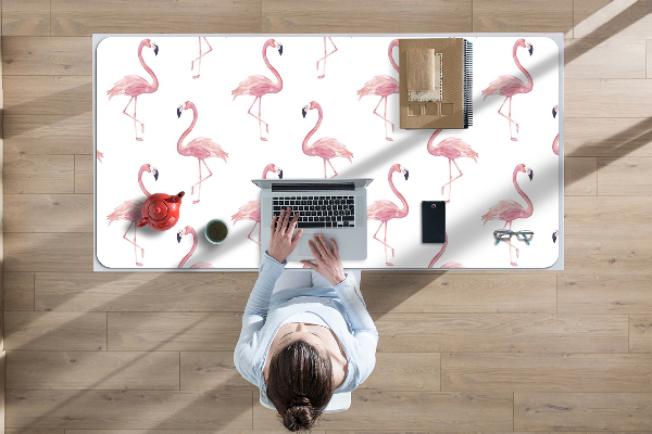 Tapete para secretária Flamingos