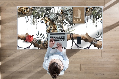 Tapete de secretária Leopardos em um galho