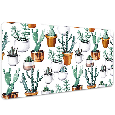 Tapete para secretária Cactos em vasos