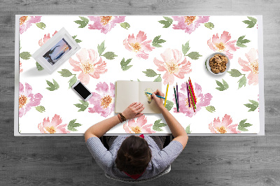 Tapete para secretária Flores em aquarela