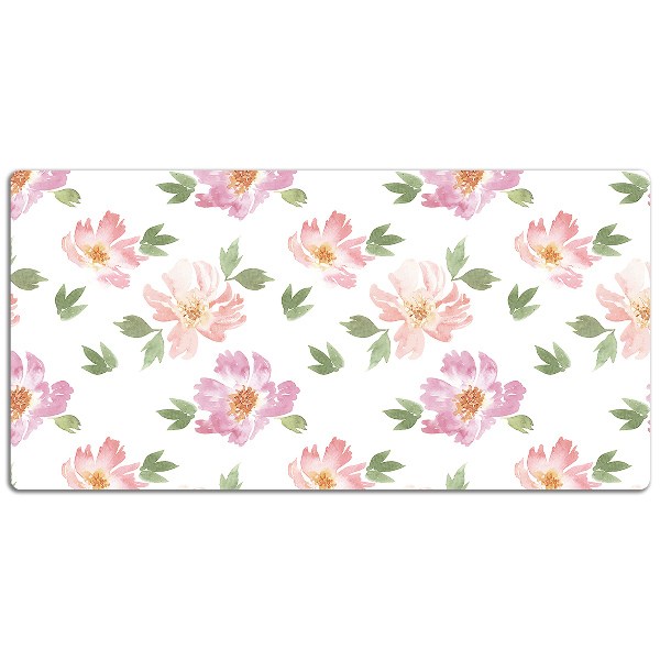 Tapete para secretária Flores em aquarela