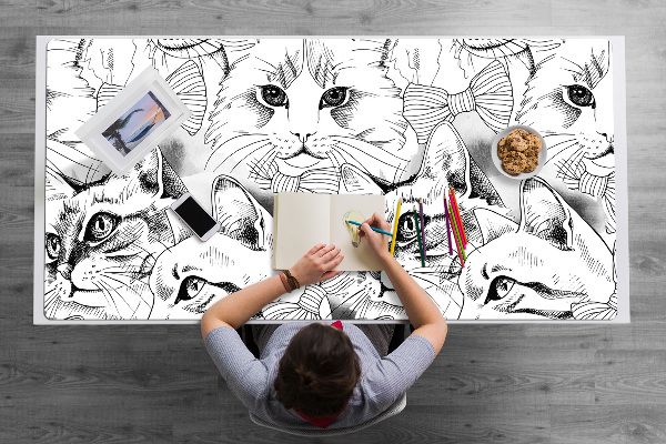 Base de secretária Gatos esboçados