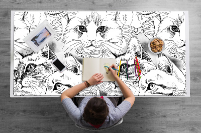 Base de secretária Gatos esboçados