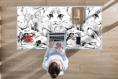 Base de secretária Gatos esboçados