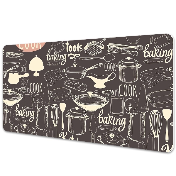 Tapete para secretária Utensílios de cozinha