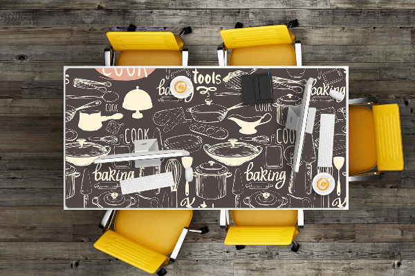 Tapete para secretária Utensílios de cozinha