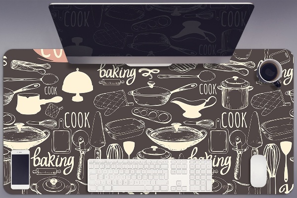 Tapete para secretária Utensílios de cozinha