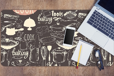 Tapete para secretária Utensílios de cozinha