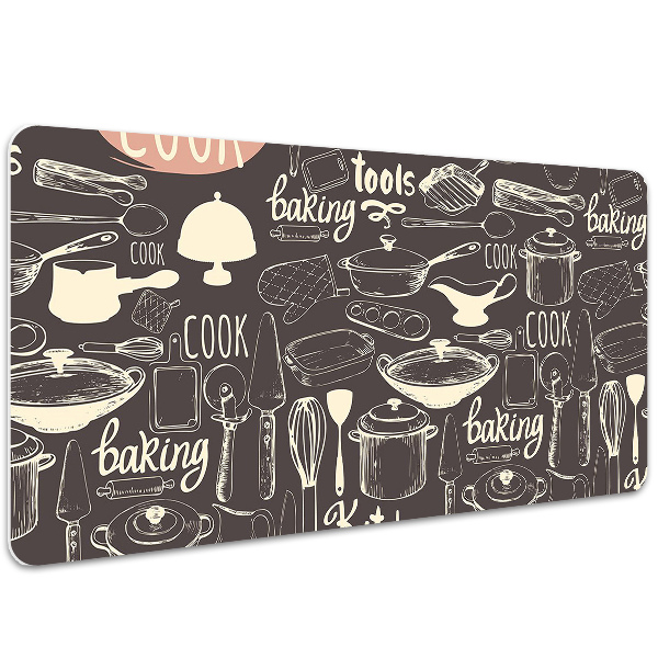 Tapete para secretária Utensílios de cozinha