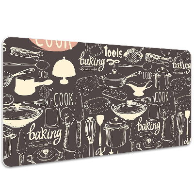 Tapete para secretária Utensílios de cozinha
