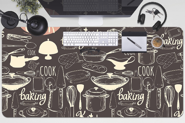 Tapete para secretária Utensílios de cozinha