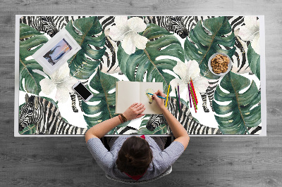 Base de secretária Zebras nas folhas