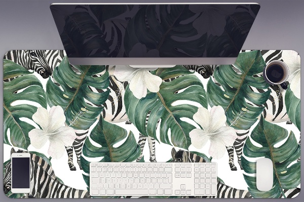 Base de secretária Zebras nas folhas
