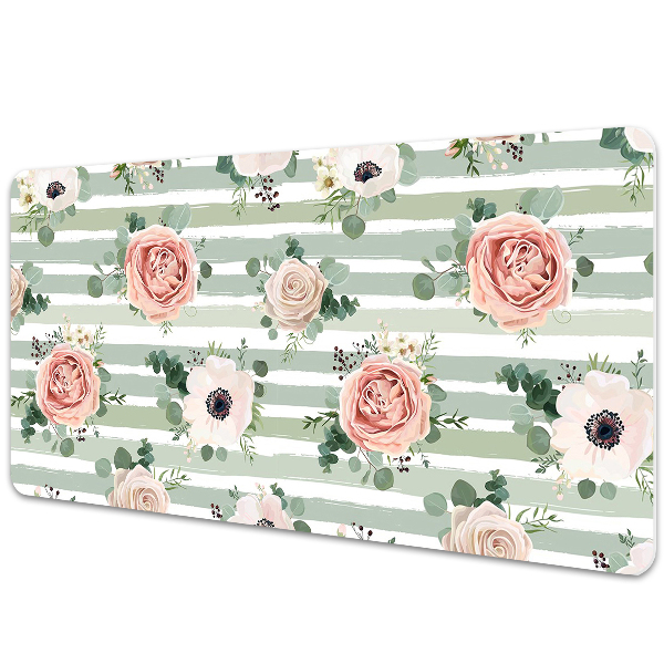 Base de secretária Rosas listradas