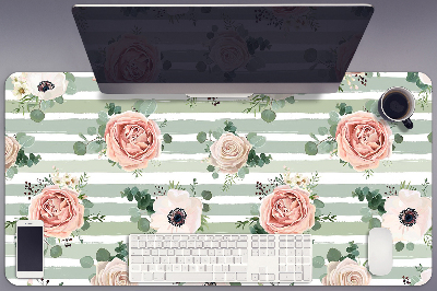 Base de secretária Rosas listradas