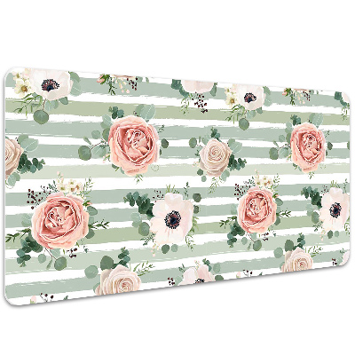 Base de secretária Rosas listradas