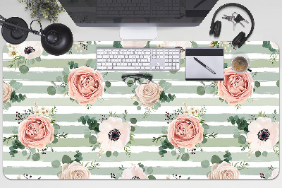 Base de secretária Rosas listradas