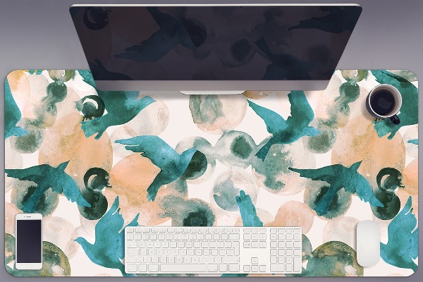 Base de secretária Pássaros em aquarela