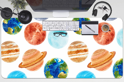 Base de secretária Planetas coloridos
