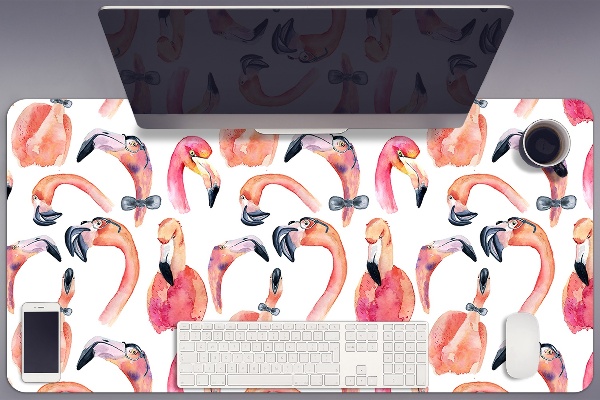 Tapete de secretária Flamingos Loucos