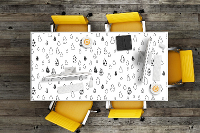 Tapete de secretária Gotas abstratas